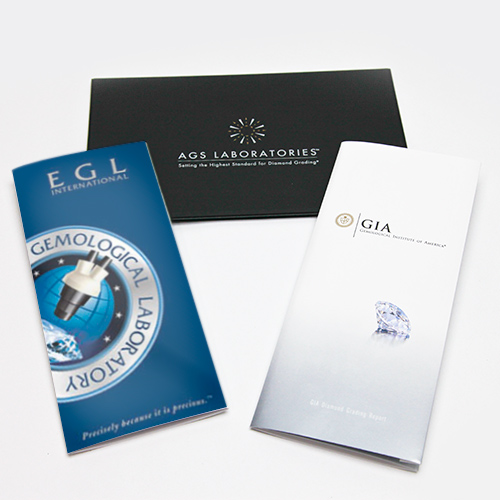 AGS, GIA and EGL Certificates