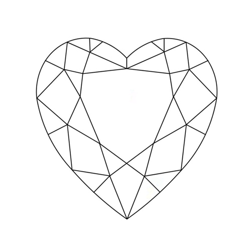 Heart Shape Diamond Table Facets
