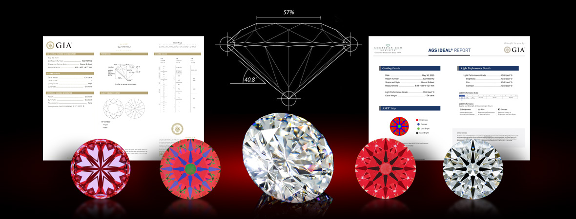 Hearts and Arrows Diamonds - Whiteflash