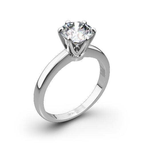 Exquisite Half Round Solitaire Engagement Ring