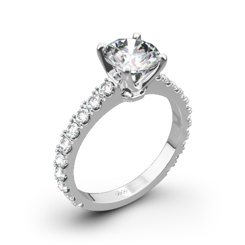 French-Set Diamond Engagement Ring