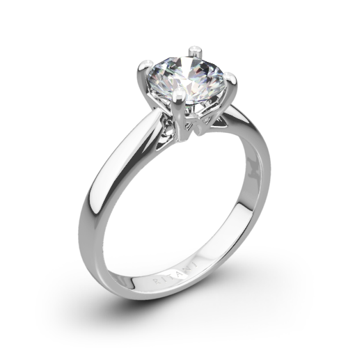 Ritani 1RZ7241 Cathedral Tapered Solitaire Engagement Ring