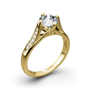 Ritani 1RZ1379 Vintage Tulip Diamond Engagement Ring