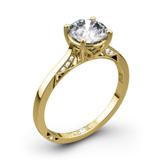 Tacori 2638RD Dantela Crescent Motif Solitaire Engagement Ring