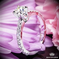 "French-Set" Diamond Engagement Ring