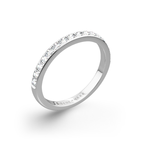 Benchmark Large Pave Diamond Wedding Ring