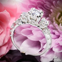 Champagne Petite 3 Stone Engagement Ring