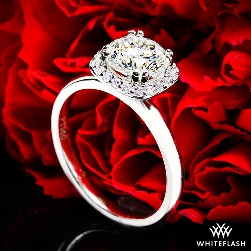 Guinevere Halo Solitaire Engagement Ring