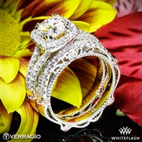 Verragio DL-107CU Pave Cushion Halo Diamond Engagement Ring