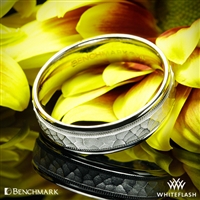 Benchmark Hammered Milgrain Wedding Ring