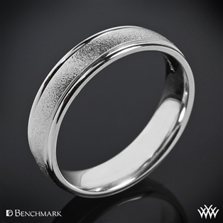 Benchmark Comfort Fit Wedding Ring with Wirebrush Finish