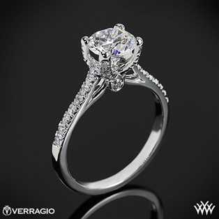 Verragio ENG-0371 4 Prong Petite Pave Diamond Engagement Ring