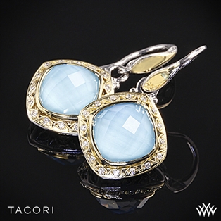 Tacori SE101Y05 Barbados Blue Clear Quartz over Neolite Turquoise and Diamond Earrings