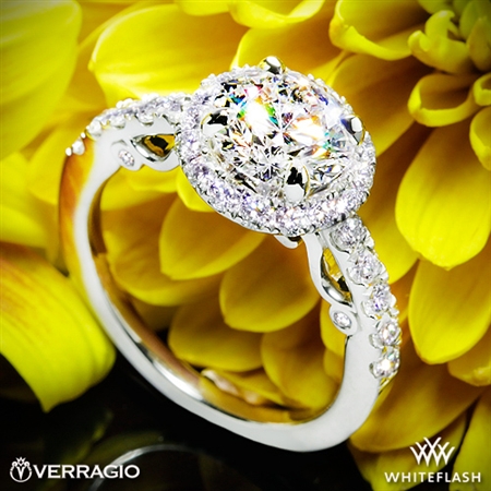 Verragio INS-7003 Half Eternity Halo Diamond Engagement Ring