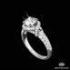 Ribbon Halo Diamond Engagement Ring | 4798