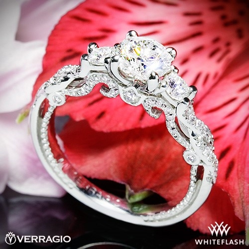 Verragio INS-7074R Braided 3 Stone Engagement Ring