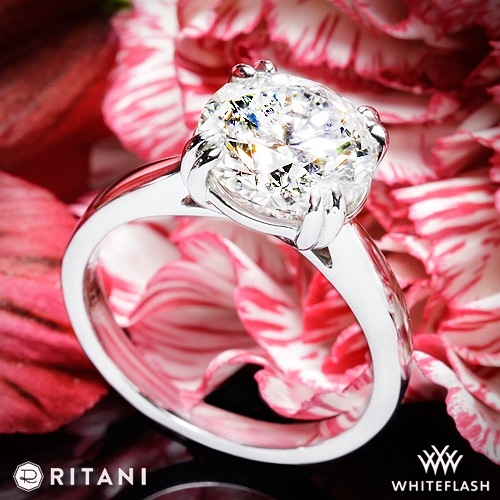 Ritani 1RZ7242 Tulip Cathedral Solitaire Engagement Ring