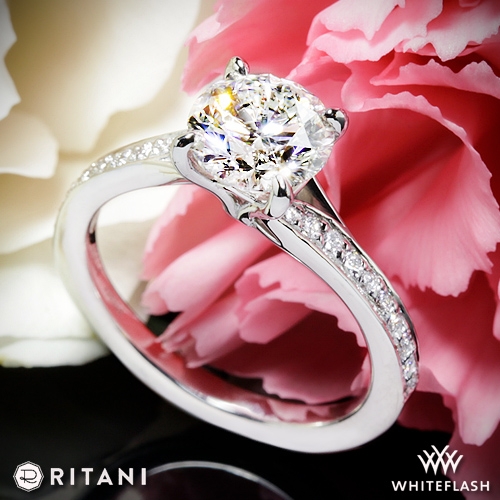Ritani 1RZ2490 Modern Bypass Diamond Engagement Ring