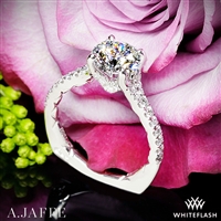 A. Jaffe Vintage French Pave Quilted Engagement Ring