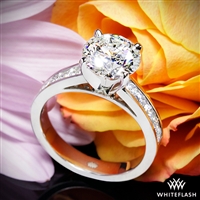 Cathedral Channel-Set Diamond Engagement Ring