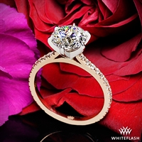 Cathedral French-Set Diamond Engagement Ring