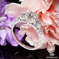 Champagne Petite Three Stone Engagement Ring