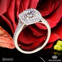 Simon G. MR2459 Passion Halo Diamond Engagement Ring