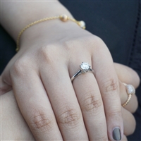 Vatche 191 Swan Solitaire Engagement Ring