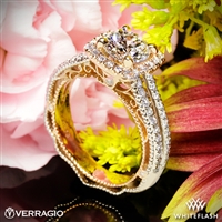 Verragio Two-Toned Split Shank Halo Diamond Engagement Ring