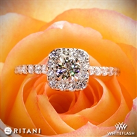 Ritani 1RZ1321 French-Set Halo Diamond Engagement Ring