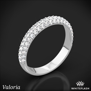 Valoria Rounded Pave Diamond Wedding Ring