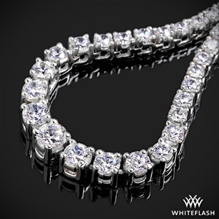 Four-Prong Graduated Diamond Tennis Necklace