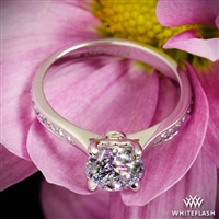 Legato Sleek Line Pave Diamond Engagement Ring