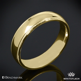 Benchmark Comfort Fit Wedding Ring with Milgrain