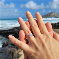 Legato Sleek Line Pave Diamond Engagement Ring