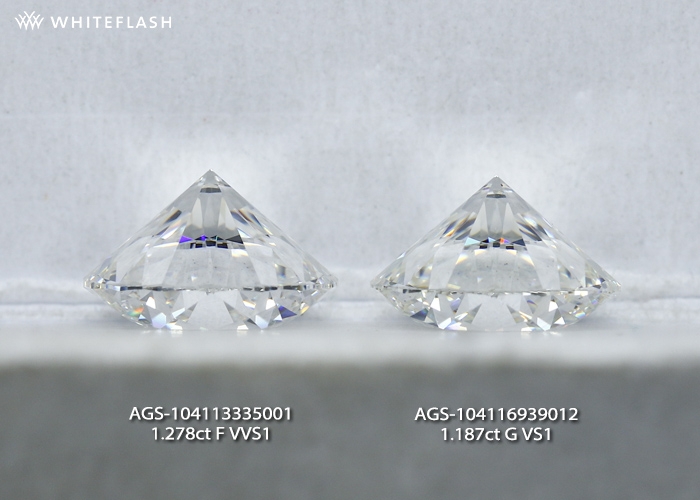 F vs G Color Diamond Comparison