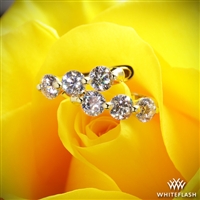 Three Stone Lab Created Diamonds Hoop Earrings