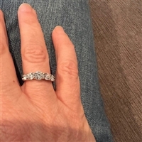Custom Graduated Trellis 5 Stone Ring