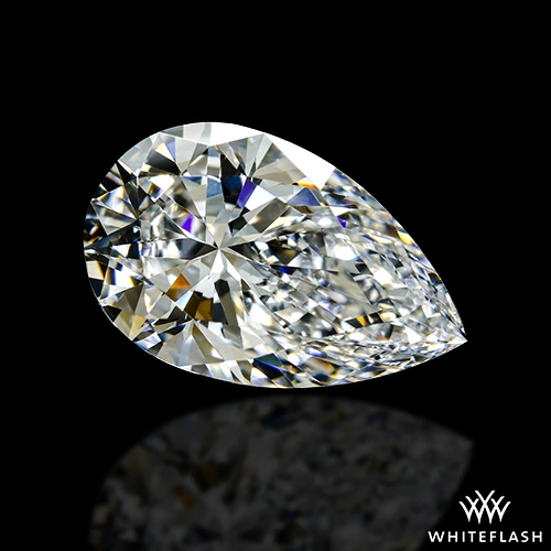 1.50 ct D VVS2 Pear Cut Precision Lab Grown Diamond
