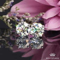 4 Prong Martini Diamond Earrings