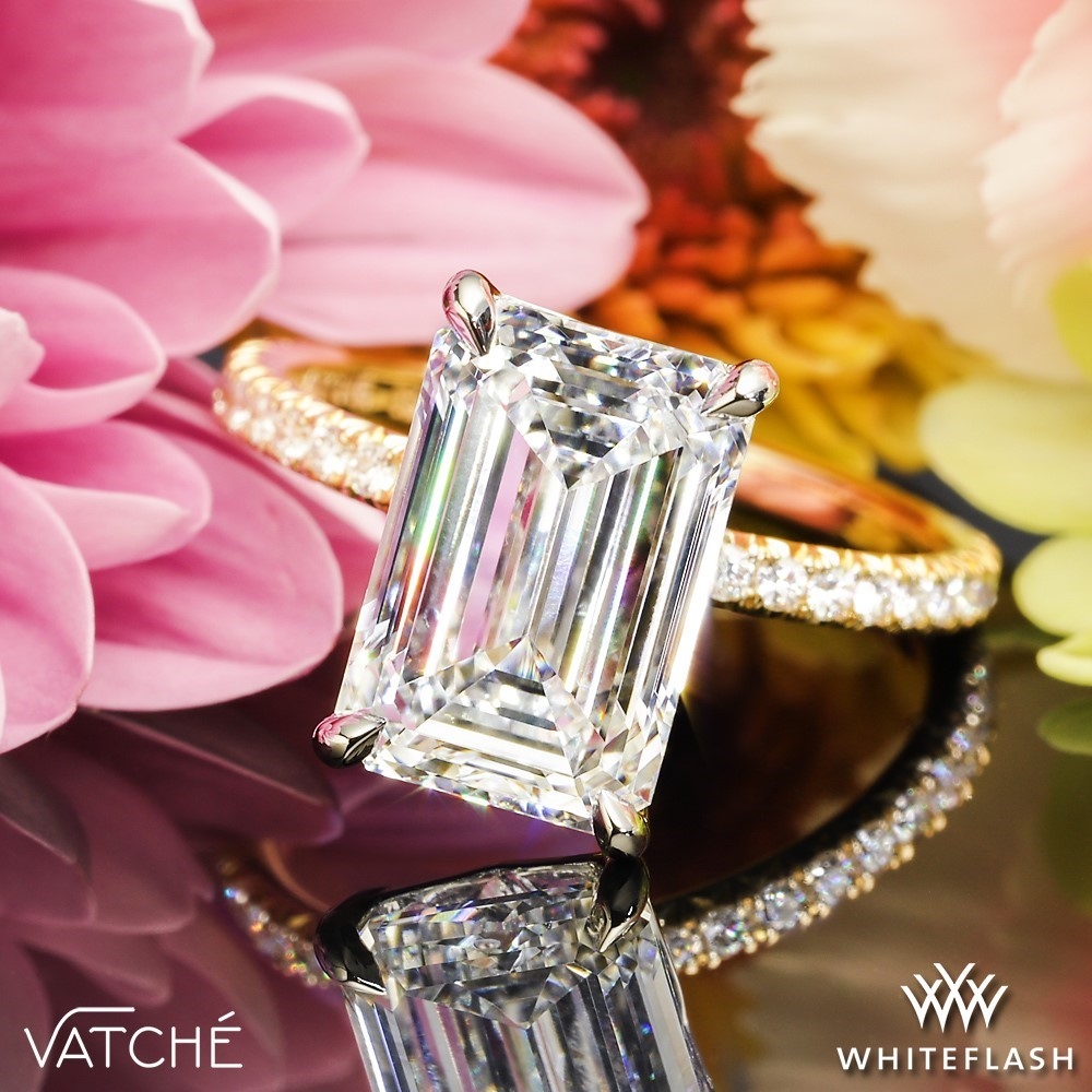 18k Yellow Gold Vatche 1533 Charis Pave Diamond Engagement Ring