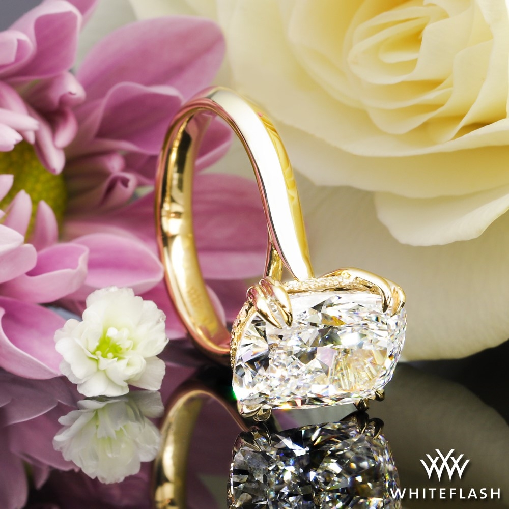 18k Yellow Gold Custom Solitaire Engagement Ring