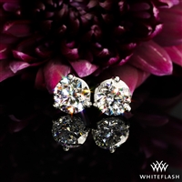 3 Prong Diamond Earrings