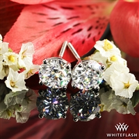 4 Prong Martini Diamond Earrings