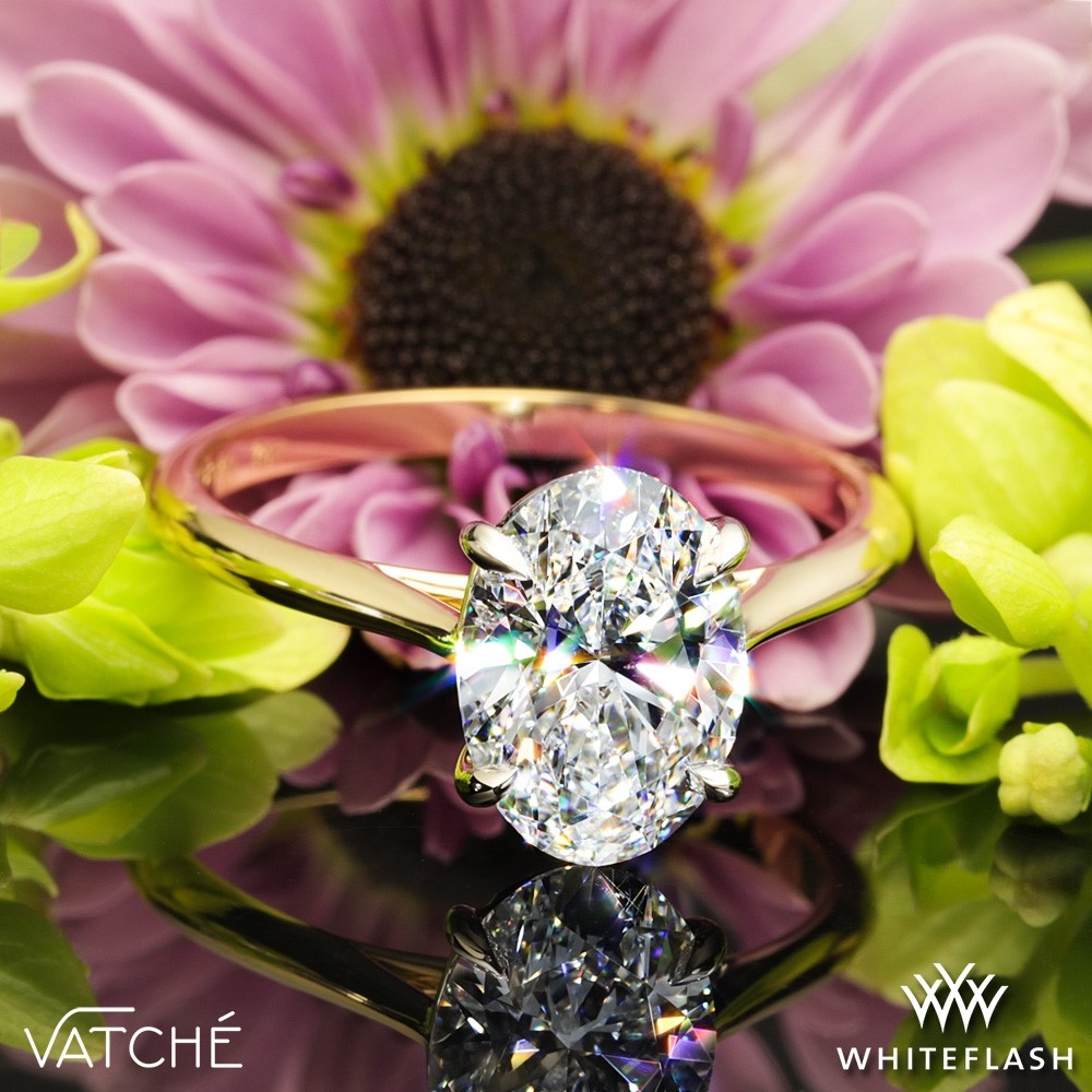 18k Yellow Gold Vatche 1508 Venus Solitaire Engagement Ring