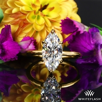 Custom Tulip Solitaire Engagement Ring