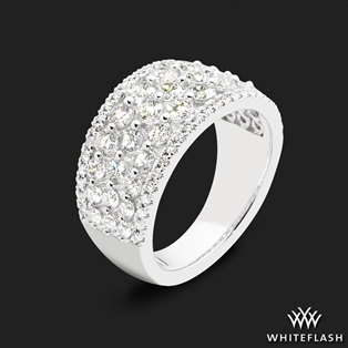 Three Row Diamond Right Hand Ring