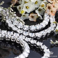 Four Prong Full Eternity Lab Created Diamonds Tennis Necklace