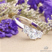 Trellis Three Stone Engagement Ring
