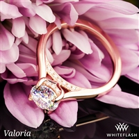 Valoria Cathedral Hidden Halo Solitaire Engagement Ring